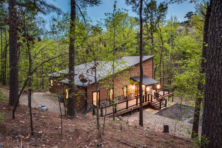 Rustic Hollow Cabin | Exterior Surrounding By Pines & Hardwoods