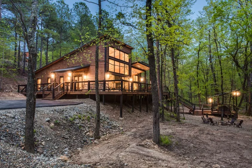 Rustic Hollow Cabin | Outdoor Deck and Hot Tub