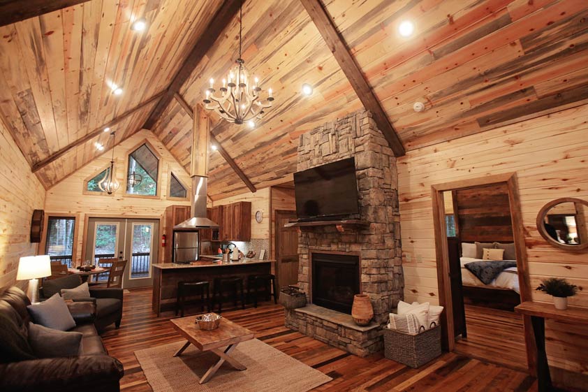 Rustic Retreat | Living Room & Kitchen