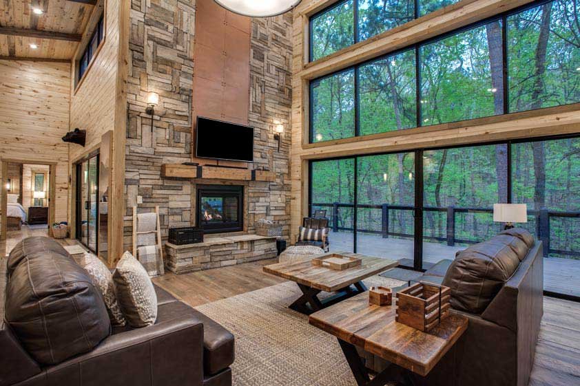 Rustic Hollow Cabin | Living Room