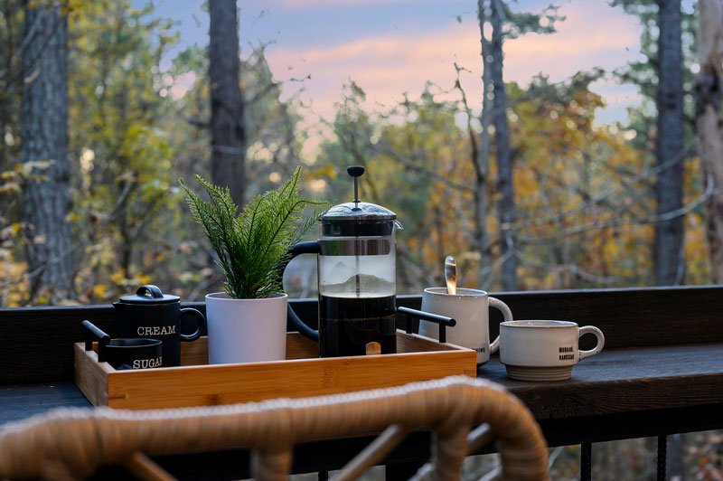 Rustic Treehouse Cabin | Coffee with a View