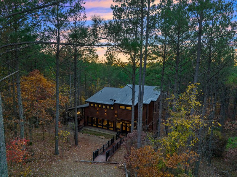 Rustic Treehouse Cabin | Aerial View