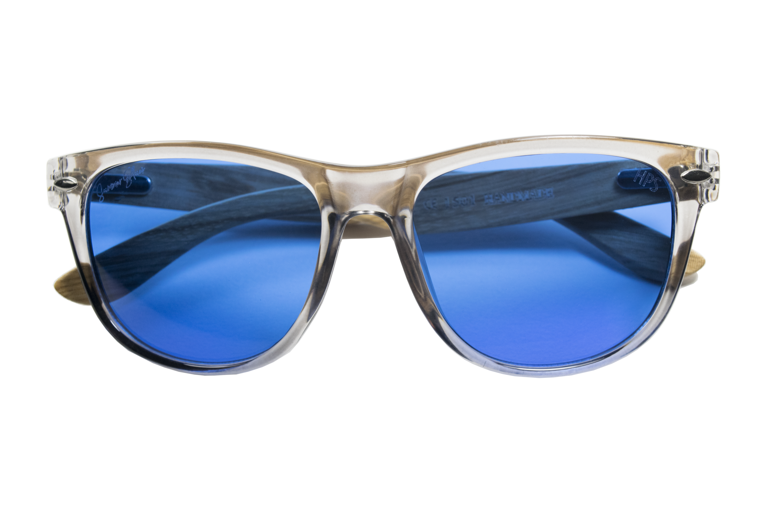 Clear Grey Frames - Light Bamboo Arms | HPS Lens