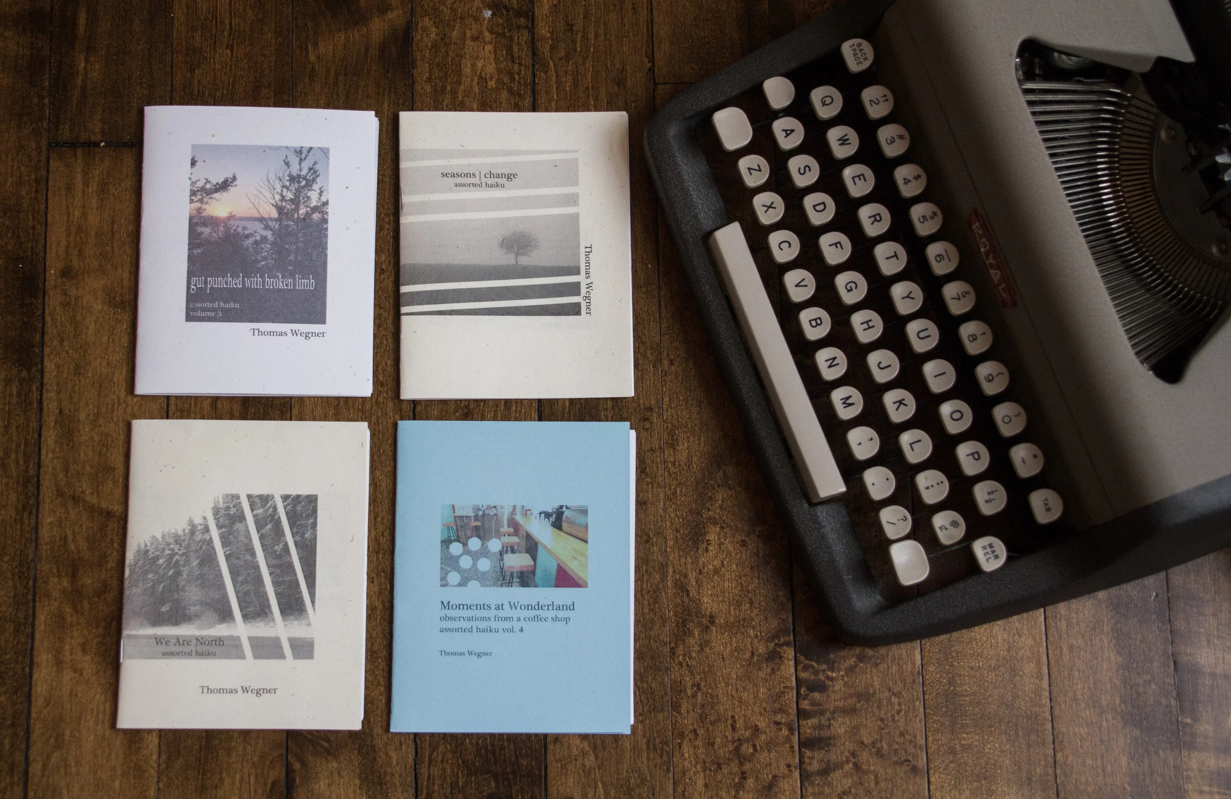self-published haiku, 4 volumes ... so far