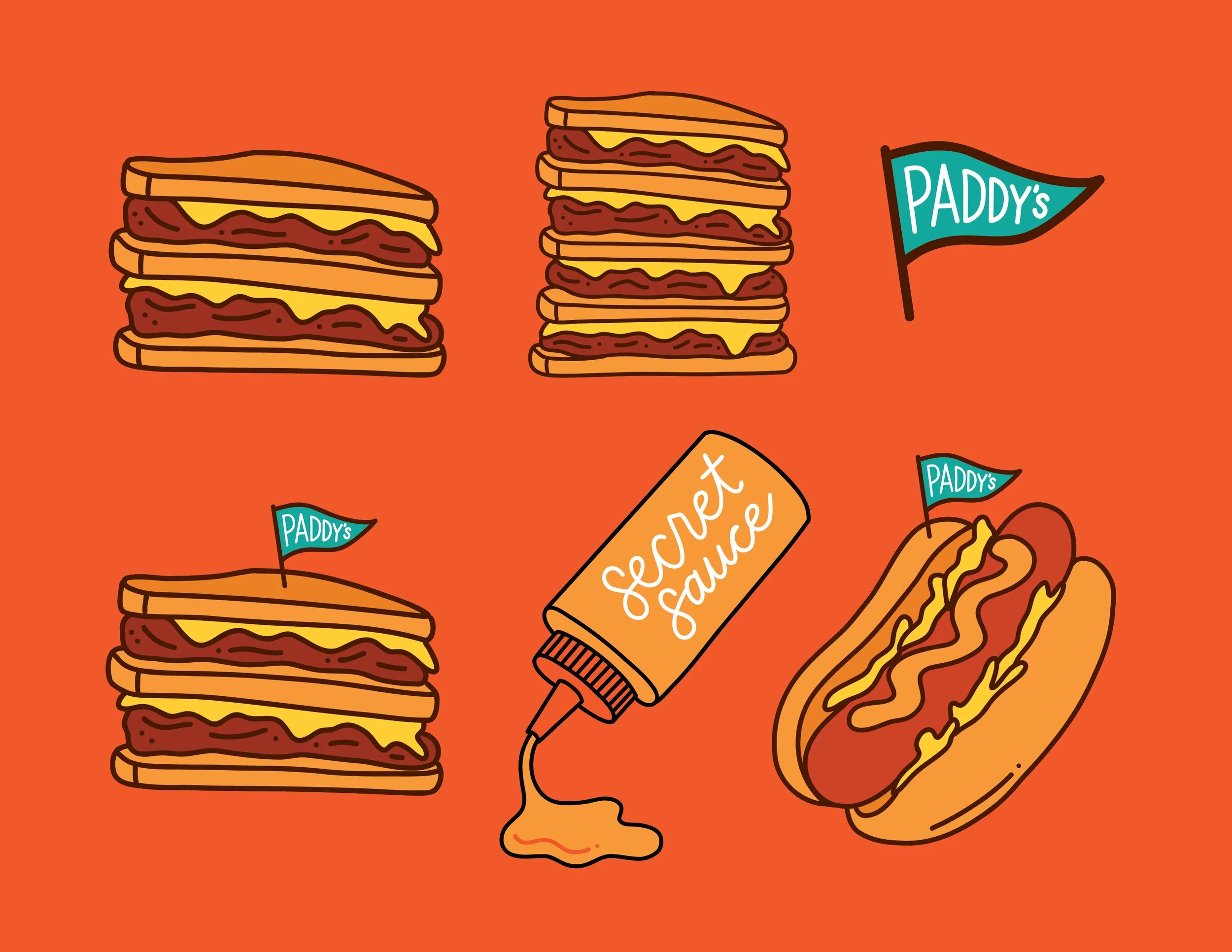 Paddy's Patties Custom Illustrations
