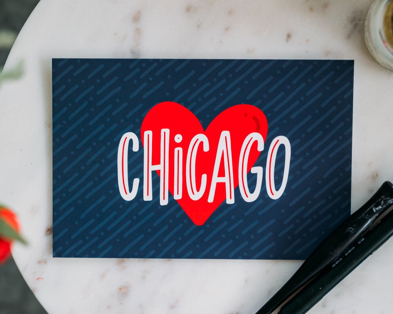 Chicago Heart Postcard