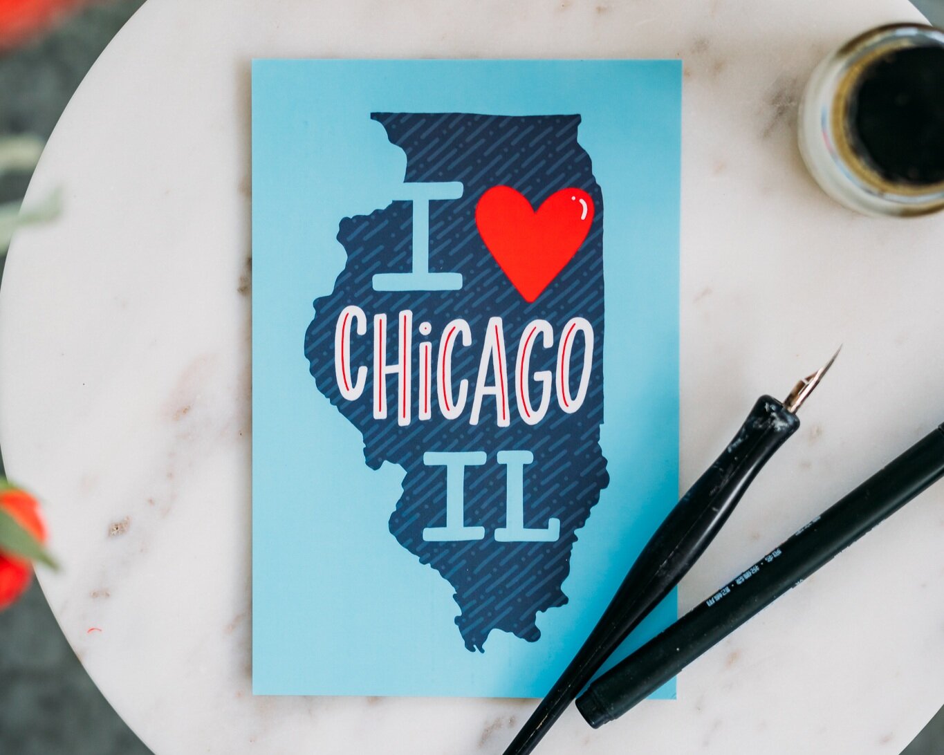 I Heart Chicago IL Postcard