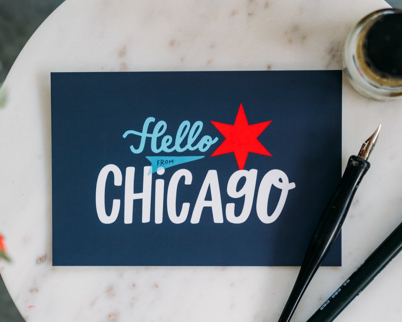 Hello from Chicago Postcard