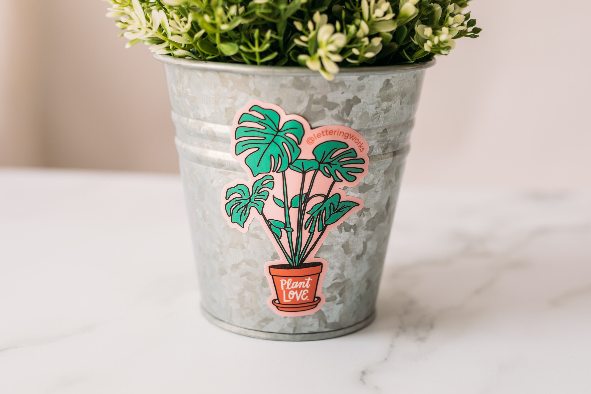 Plant Love Plant Sticker — Lettering Works
