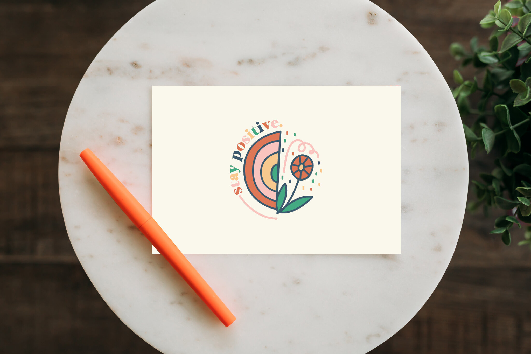 Stay Positive Postcard