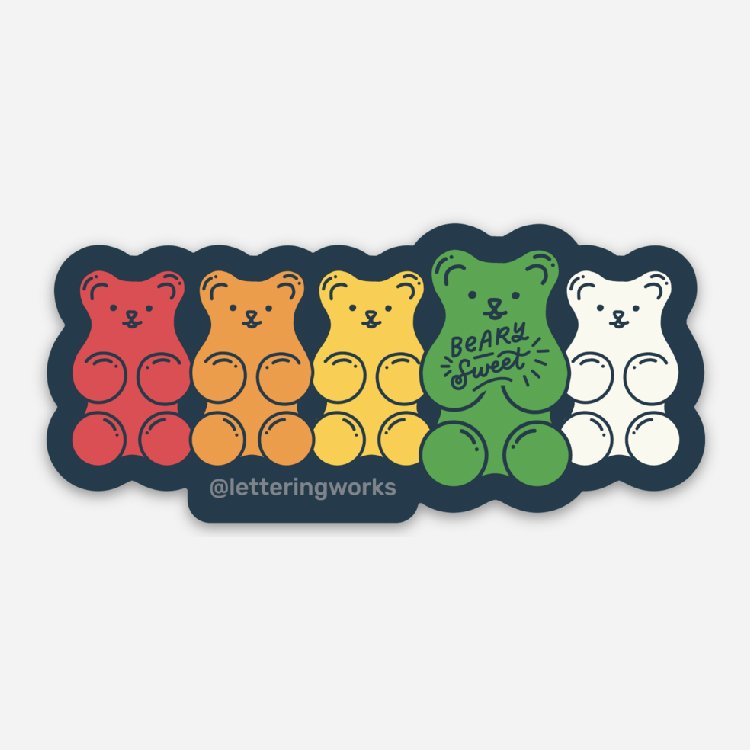 Sweet Gummy Bear Song Sticker for Sale by Aurealis