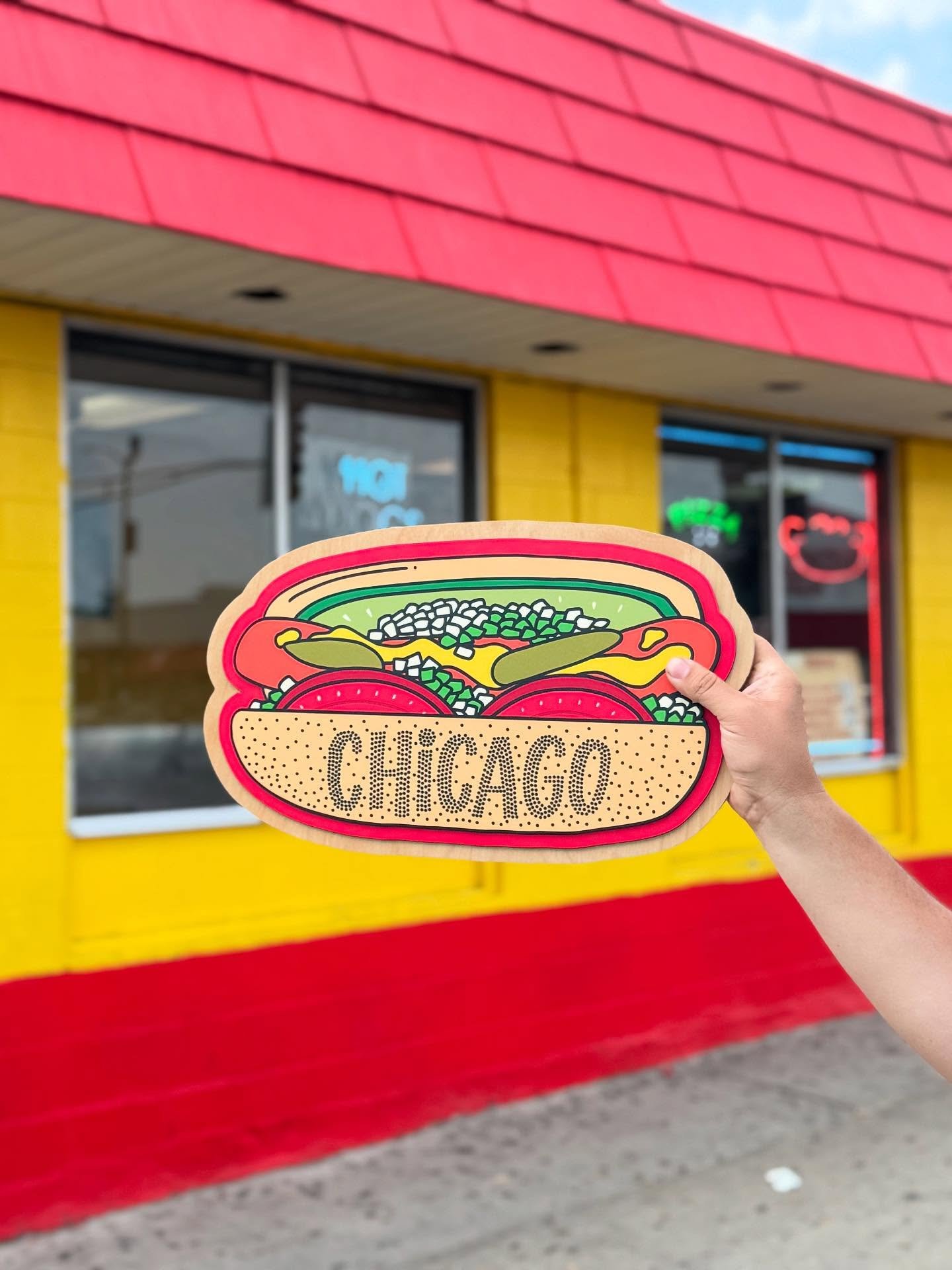 New month, new wooden sign ❤️💛

The much anticipated Chicago Hot Dog is now available in a layered wooden format and it turned out SO. GOOD.

Let me know what you think (and what you&rsquo;d like to see next!) 
.
.
.
.
.
.
#chicagohotdog #woodensign