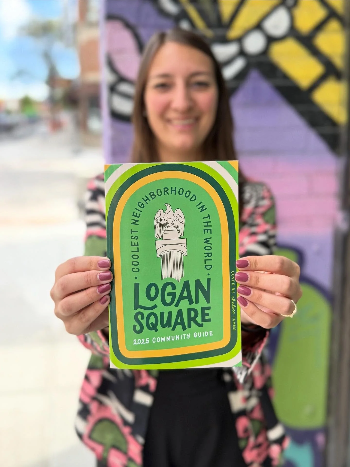 What a dream to *finally* see the Logan Square Community Guide in its printed form! ✨

It was such an honor to design the cover and work with @logansquarechamber to bring this design to life. 🫶

I LOVE my neighborhood and working on local projects!!