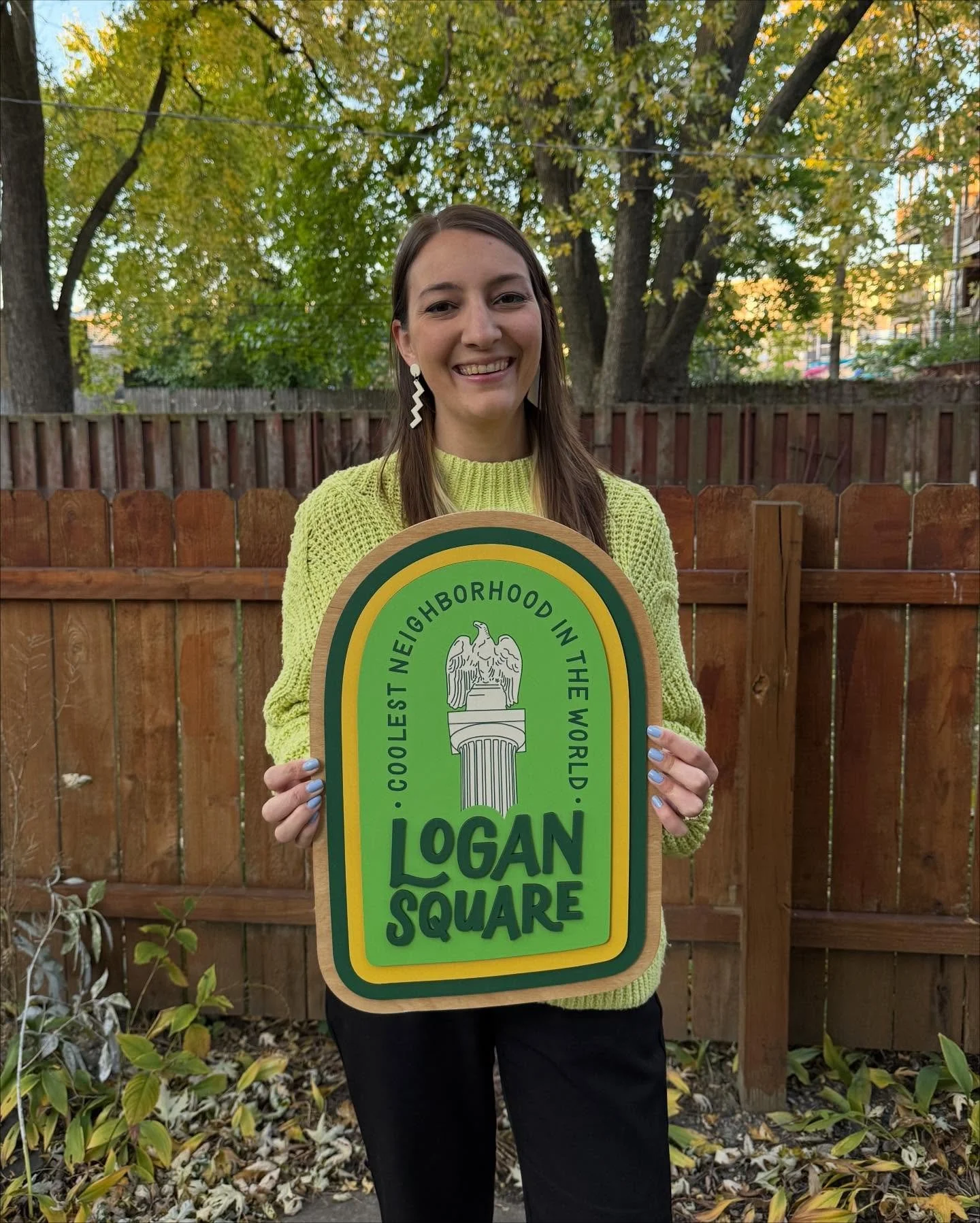 Welcome to the first installment of Sunday Signs - a little series where I&rsquo;ll share one of my new wooden signs that is a part of my art show at @logansquarepilatesandcore 💚

First up, we have the Logan Square coolest neighborhood sign, which I