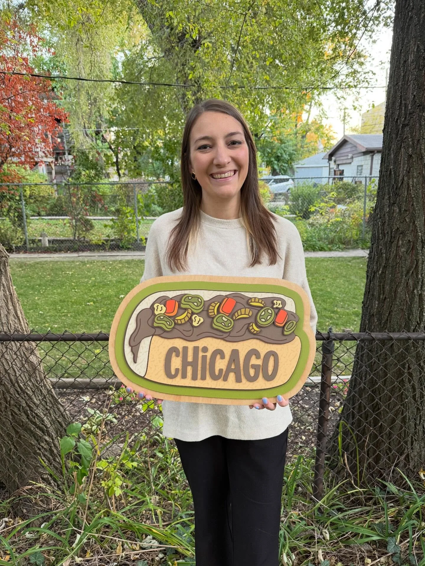 It&rsquo;s week five of Sunday Signs - a little series where I&rsquo;ll share one of my new wooden signs that is part of my art show at @logansquarepilatesandcore. 💚 

Up fifth, we have the Chicago Italian Beef! Which I&rsquo;m so excited sold to my