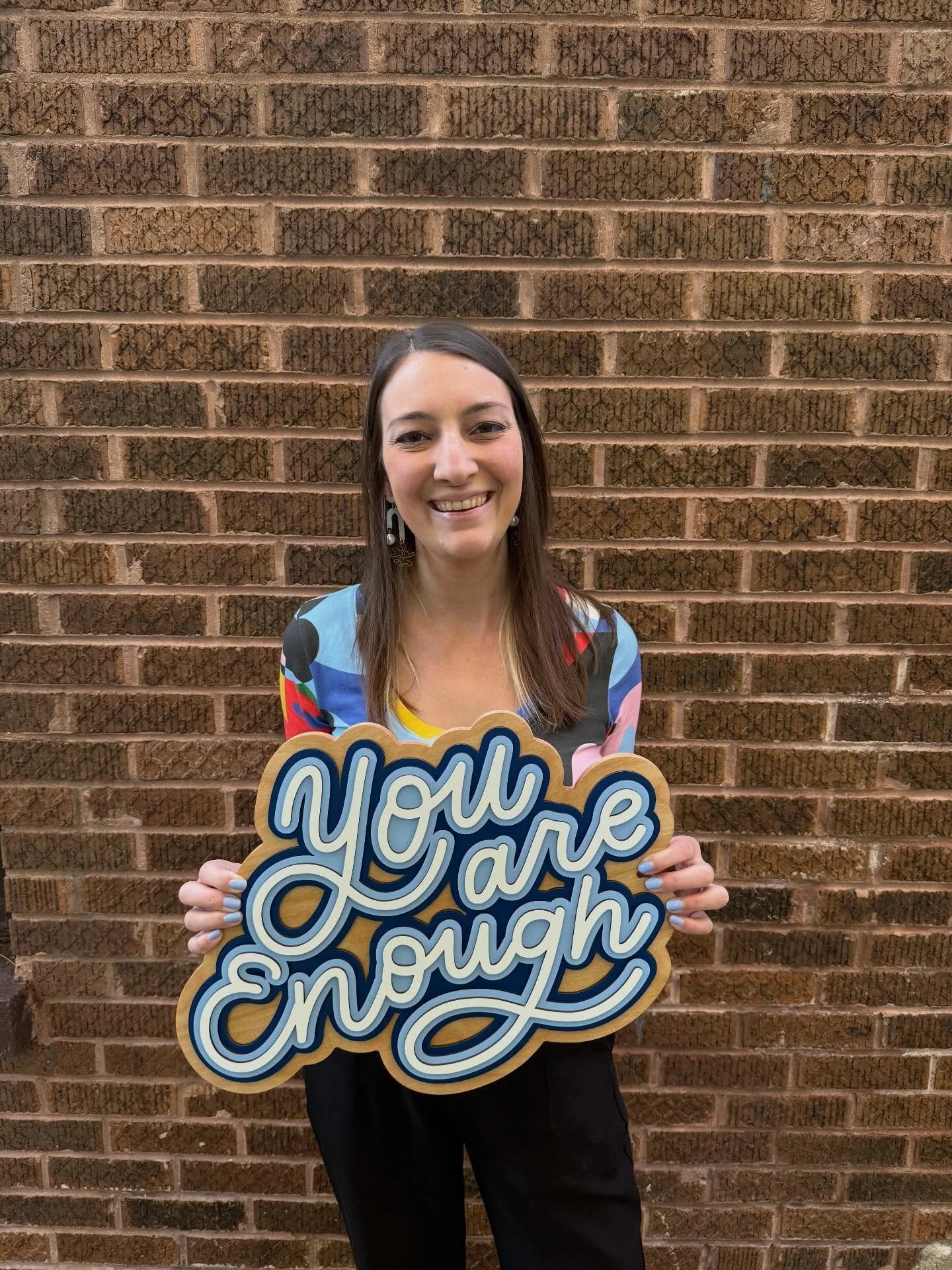 It&rsquo;s week seven of Sunday Signs - a little series where I&rsquo;ll share one of my new wooden signs that is part of my art show at @logansquarepilatesandcore. 

Up seventh, we have the You Are Enough! A gentle reminder as we start a new year. ?