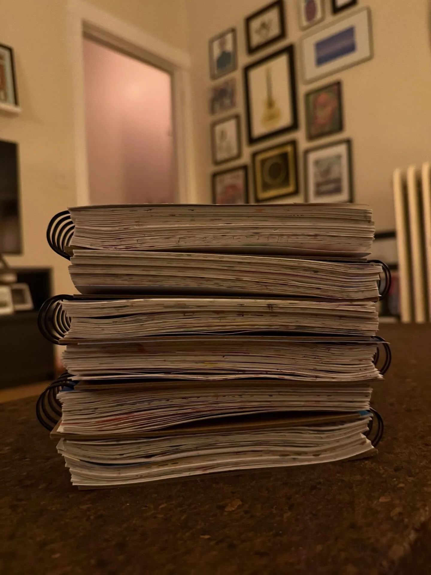 Dear Fellow Artists: You&rsquo;re allowed to make art for yourself and share it (or not share it) on your own terms. ✨

Here sit six sketchbooks filled with 360 small, abstract paintings. A near-daily creative practice I started back in November 2024