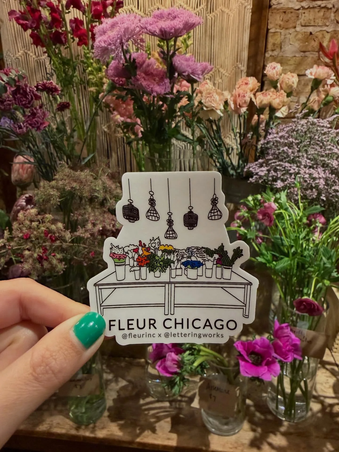 First custom sticker design (and local collaboration) of 2026 ✨ A cute illustration of Fleur&rsquo;s iconic flower bar 🌹 

During difficult times, it&rsquo;s important to seek out joy, find the helpers, and support your local everything. Stop by Fle