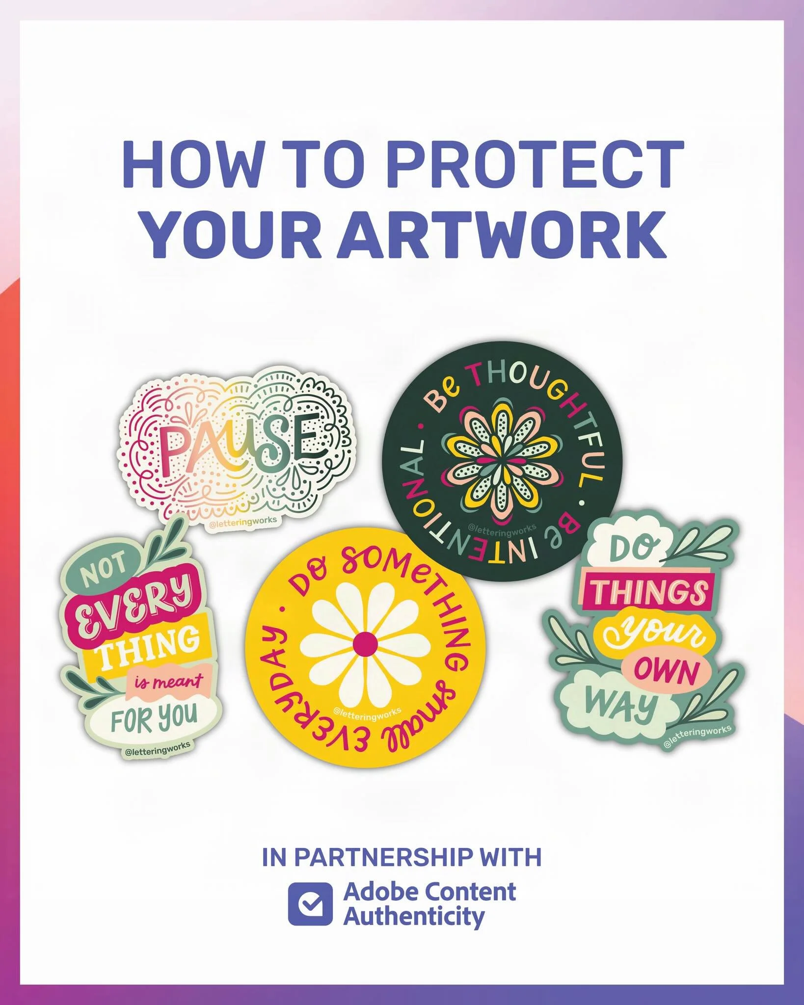 Artists deserve credit for their work, so I&rsquo;m partnering with Adobe to pull back the curtain and share how I protect my work as an artist. Shown are some recent works I created to celebrate 10 years in business.

Content Credentials caught my a