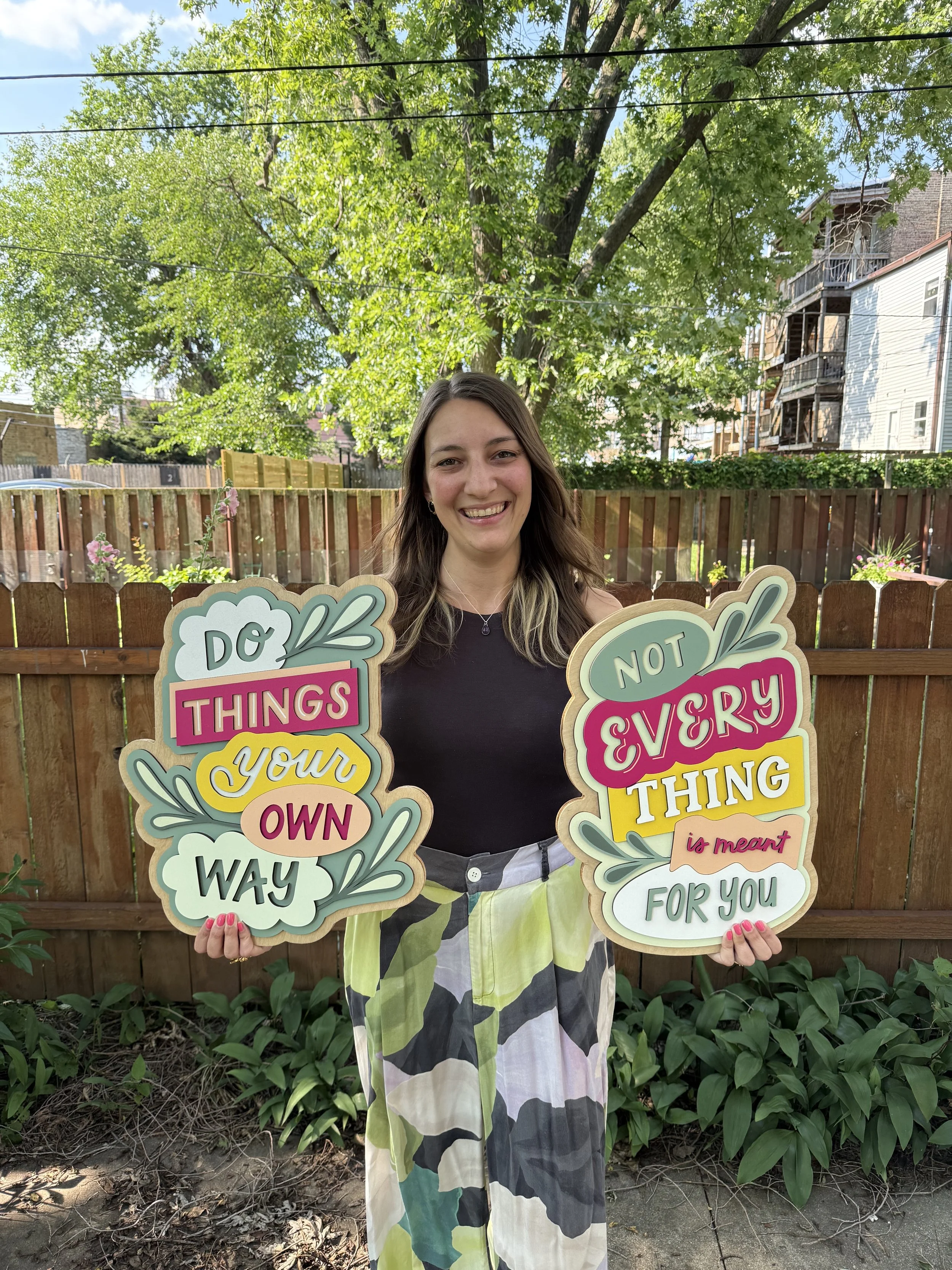 Custom Lettered Wooden Signs by Chelsie Tamms