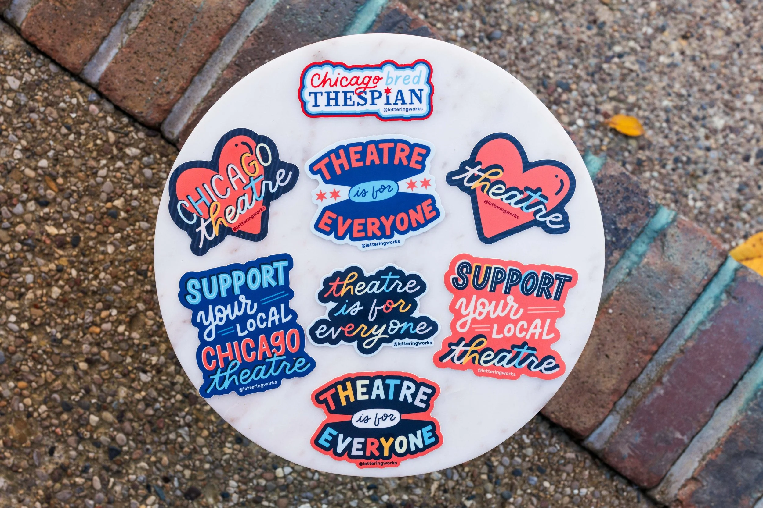 Chicago Theatre Sticker Collection by Lettering Works