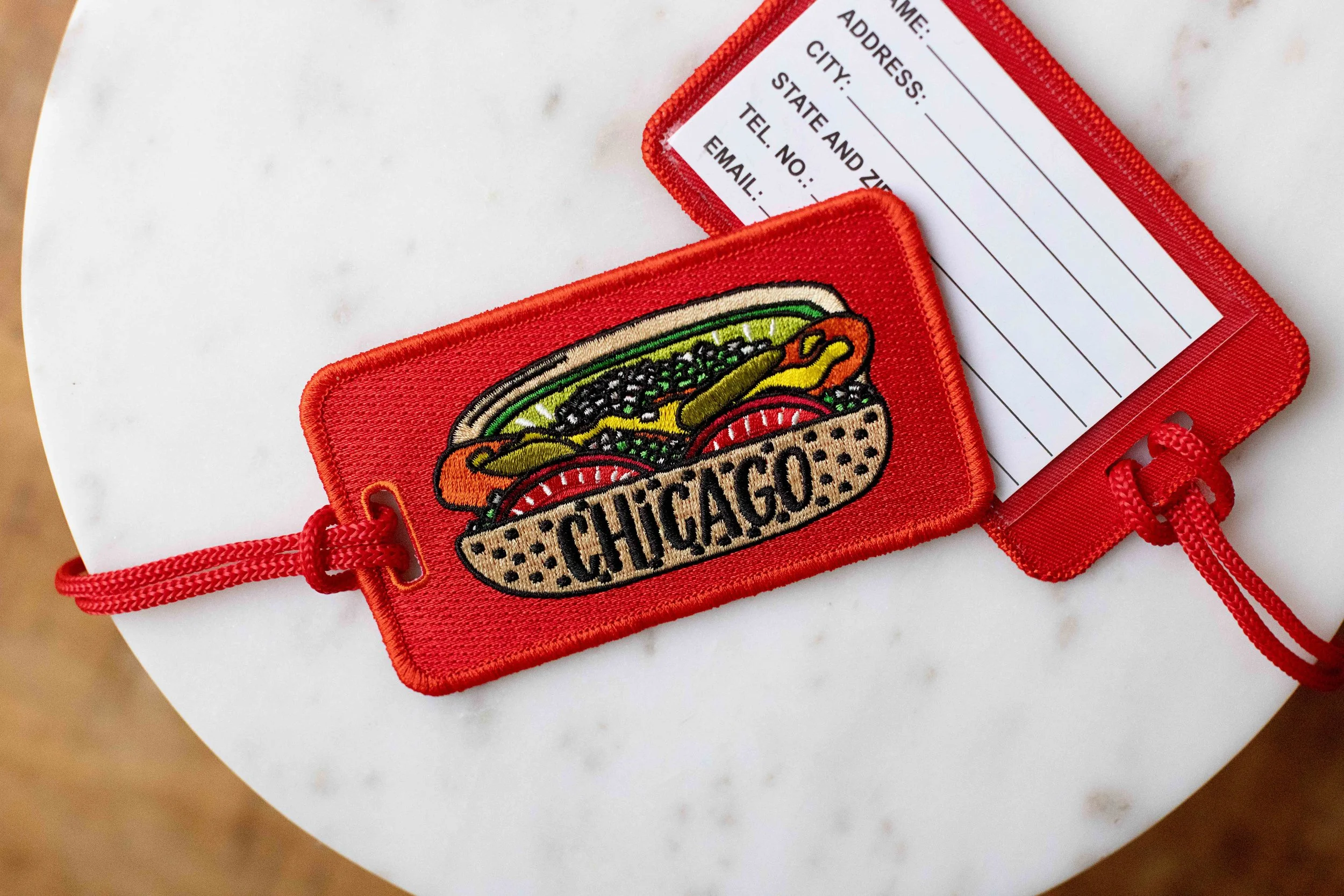 Chicago Style Hot Dog Luggage Tag