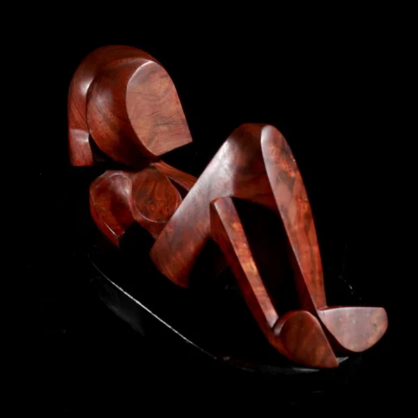 Reclining Walnut Figure