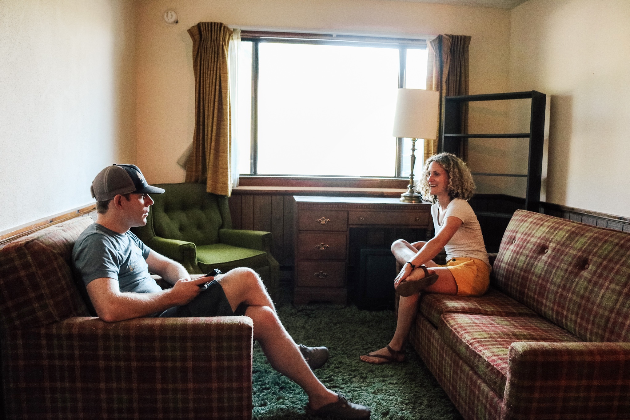 Erick and I in the living room, the day we closed