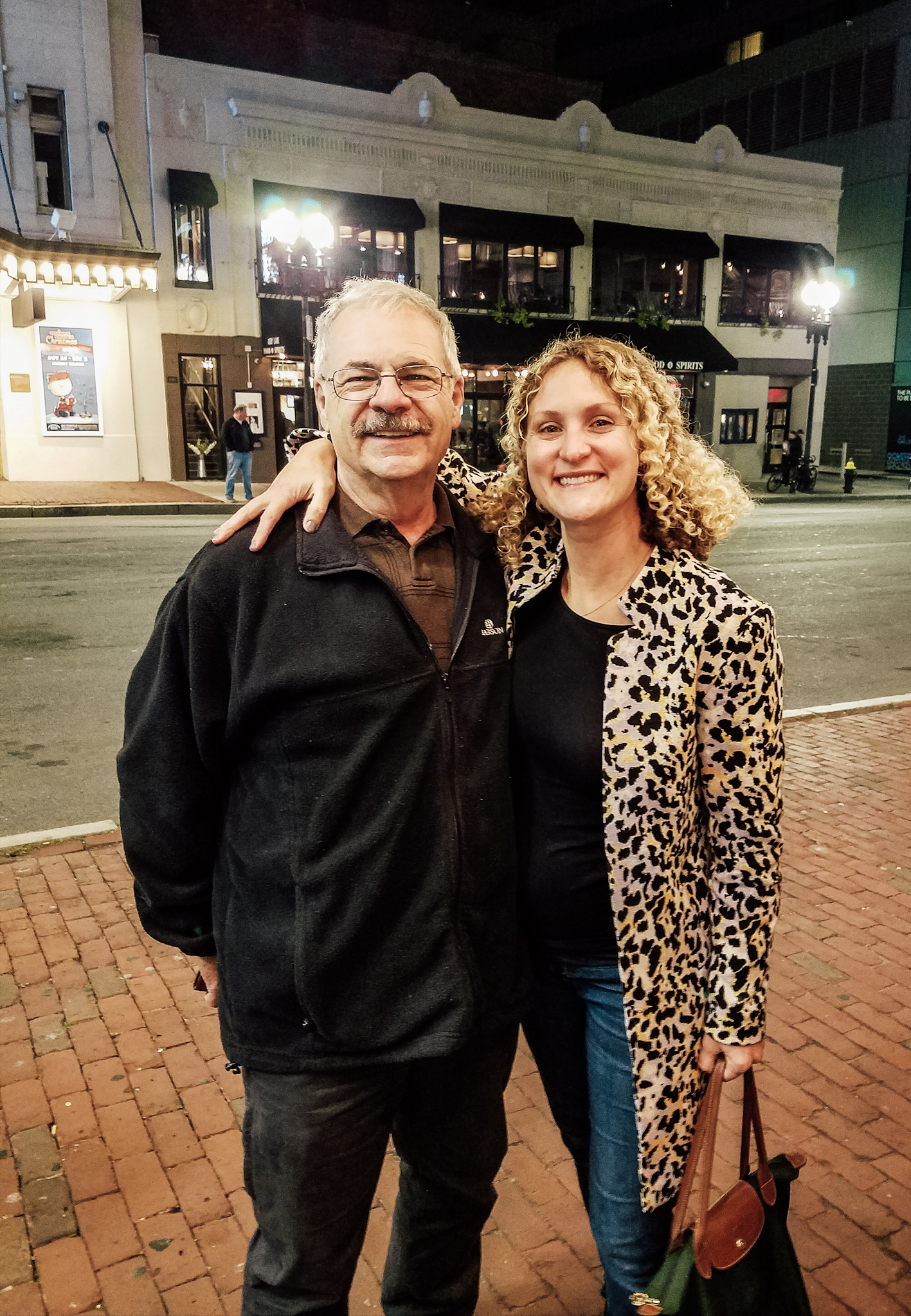 Me and my dad before the Gad Elmaleh show in Boston <3