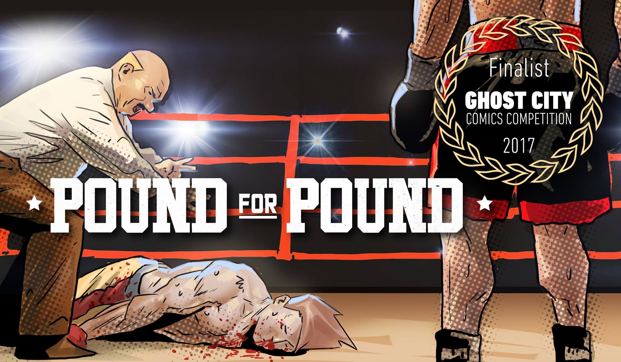 So this is fun. Pound for Pound is a finalist in the inaugural Ghost City Comics Competition! You can read the entire one-pager below.