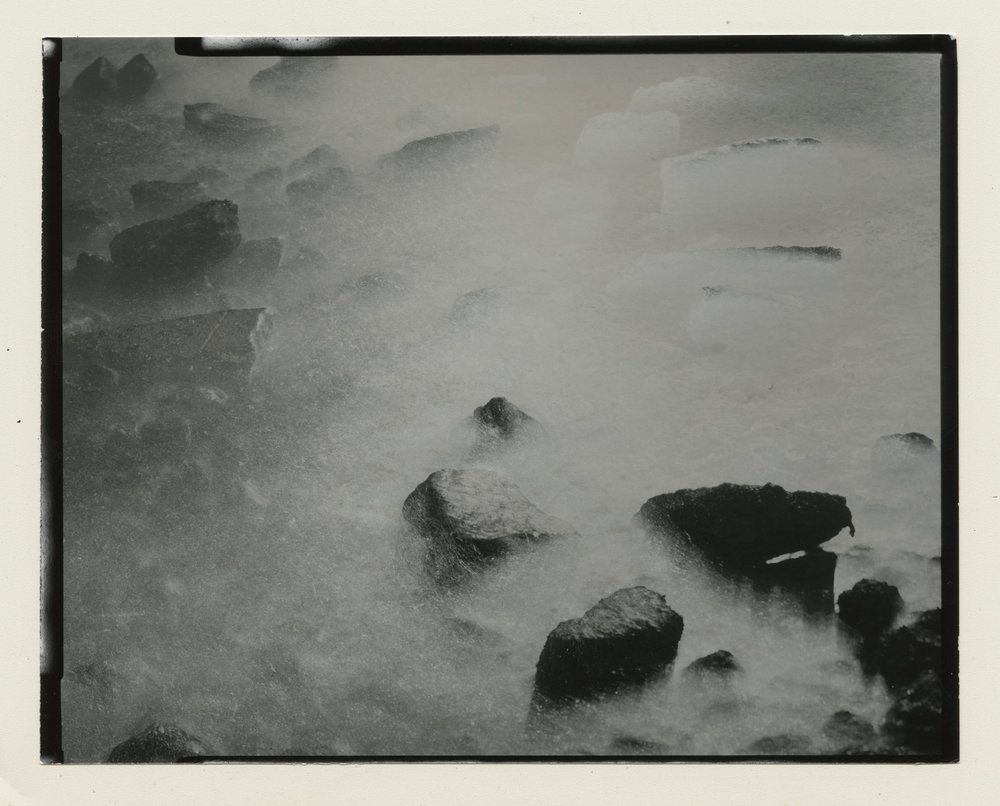   Chris McCaw,   Tidal #13 , 2014  Unique Gelatin Silver Paper Negative, 4 x 5 inches  Image courtesy of Candela Books and Gallery 
