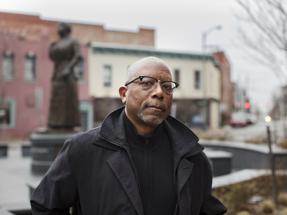   Brian Palmer,   Michael Paul Williams, Maggie L. Walker Memorial Plaza,  2018  archival inkjet print, 37.5 x 50 inches  Image courtesy of the artist and University of Richmond Museums 