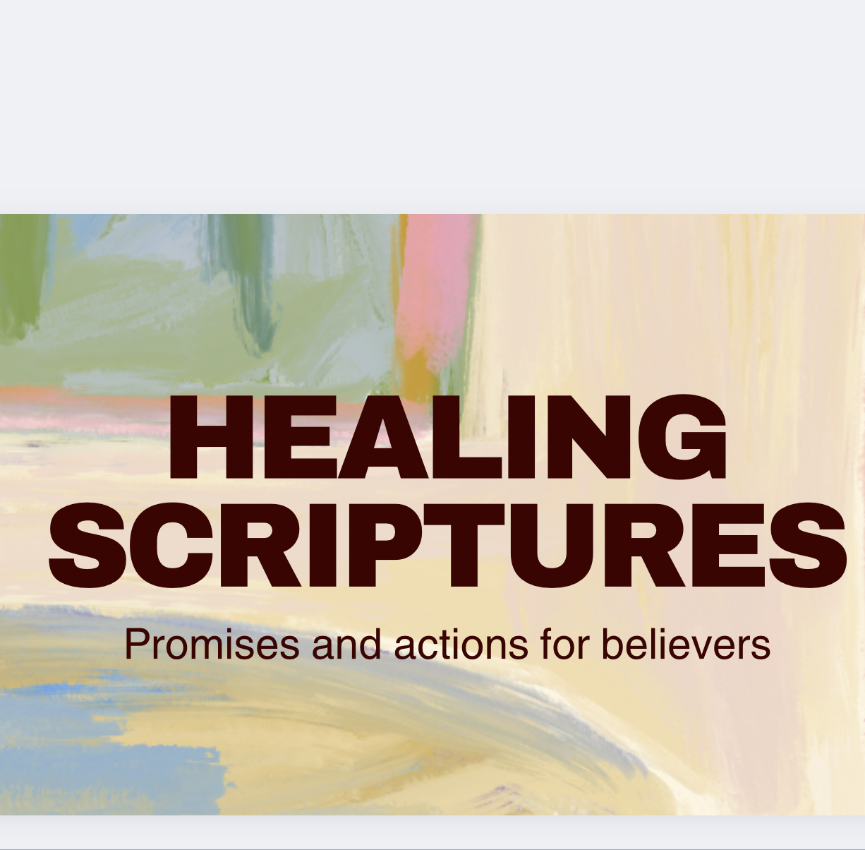Healing Scriptures PDF