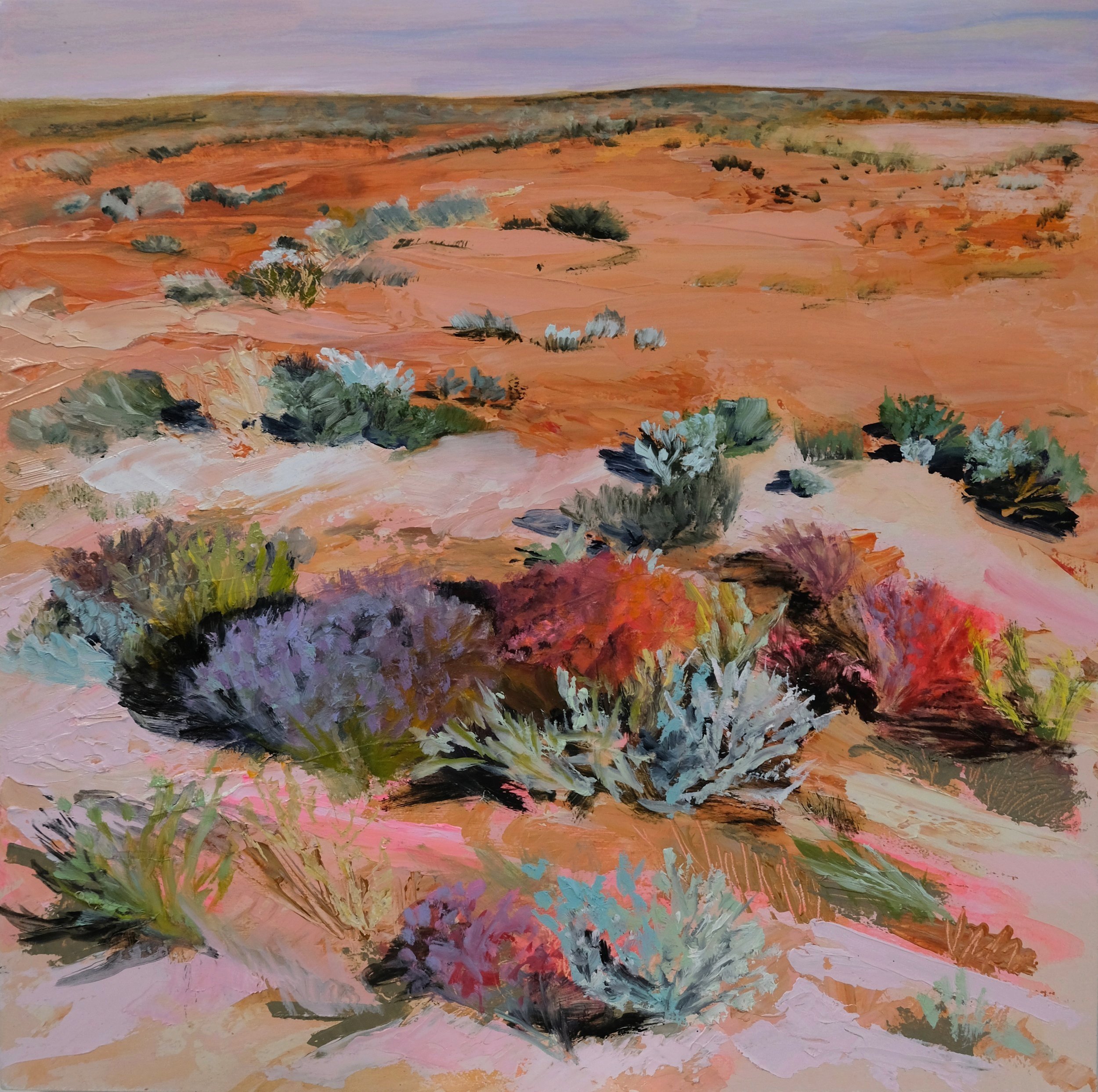 Desert Garden 2021 oil and acrylic on board 30 x 30cm