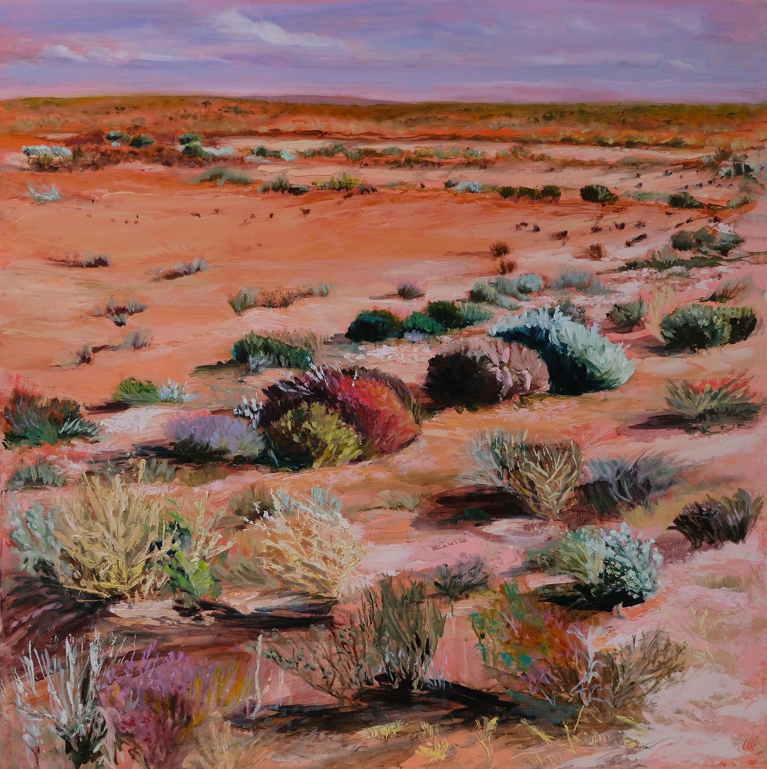 Desert Gardens 2021 oil on board 60 x 60cm