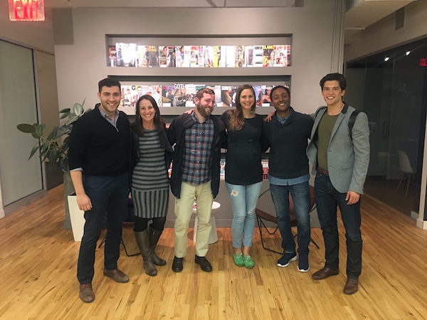 Some of the Board of Stokers in NYC. L-R: Derek Flanzraich, Caroline Andrew, John Trani, Rachel Roosevelt, Steve Larosiliere (me), Kurt Hildebrandt
