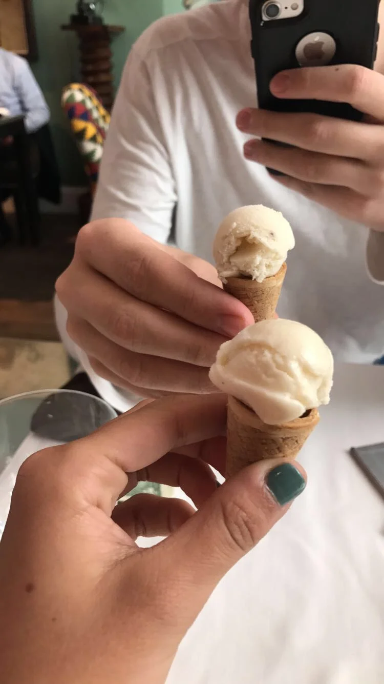 Cute ice cream cones we got afterwards at Crosby Bar 