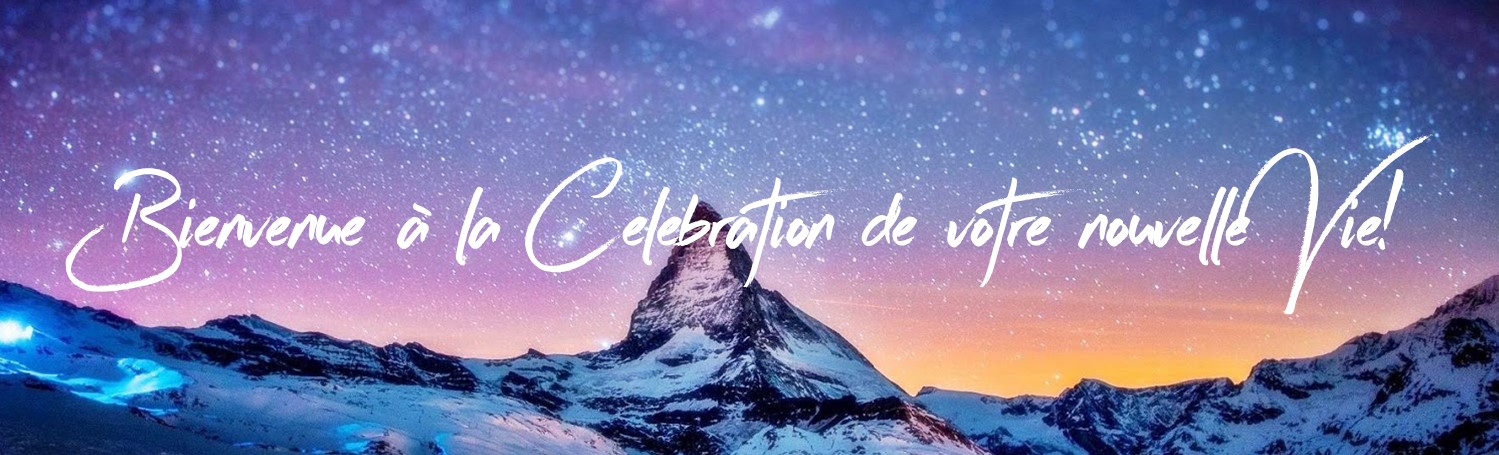 Bannière de célébration avec Rocky Mountain et Starry Galaxy background photography