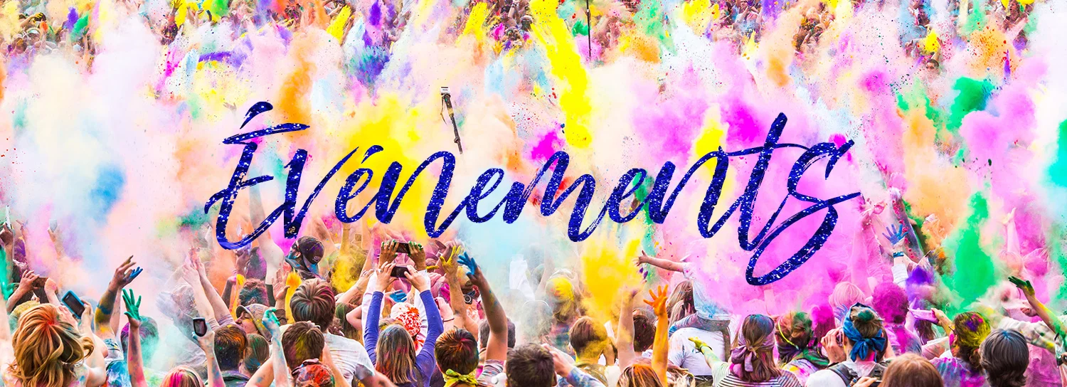Des foules de gens qui s'amusent pendant la fête des couleurs montrant des événements et des célébrations