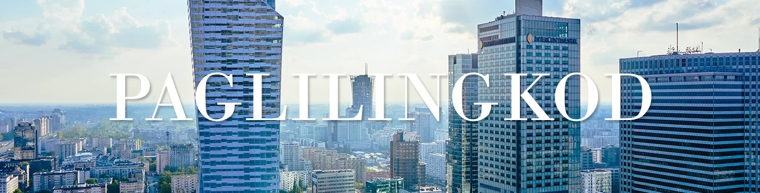 Pagtatayo ng mga skyscraper sa maaraw na lungsod na may link sa mga ministeryo