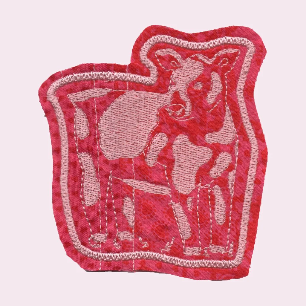 cow patch - hearts