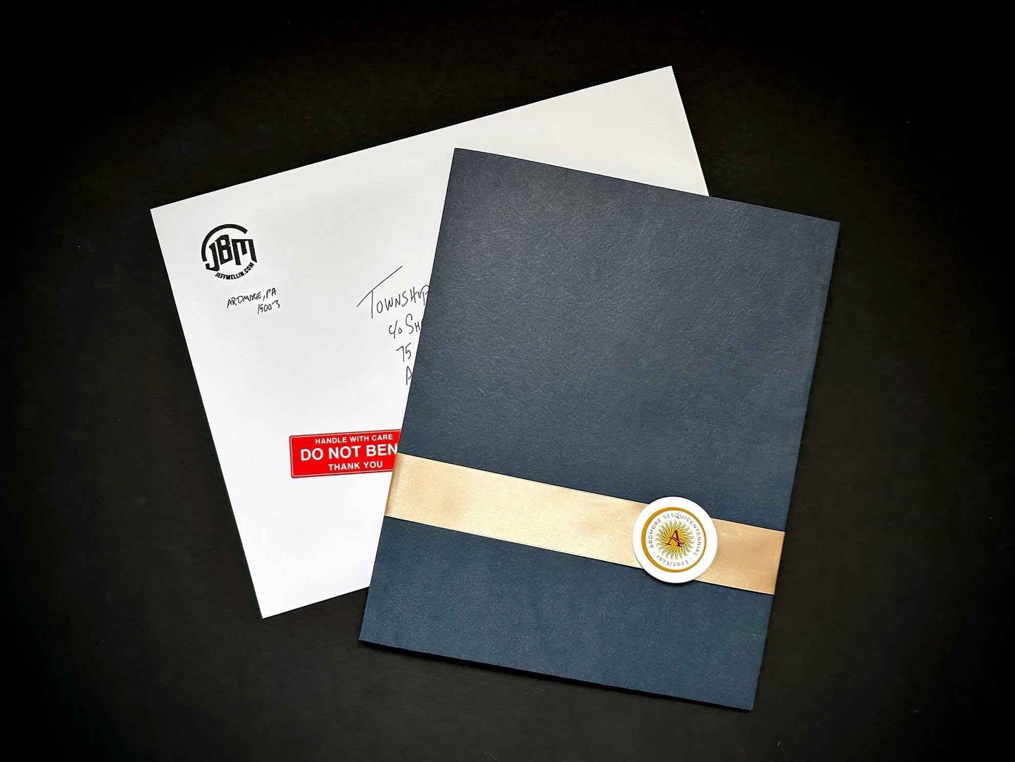 Sesquicentennial Tetraptych folder and envelope