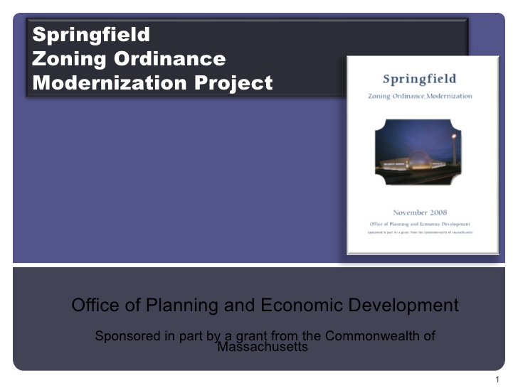 Springfield Zoning Ordinance modernization project.