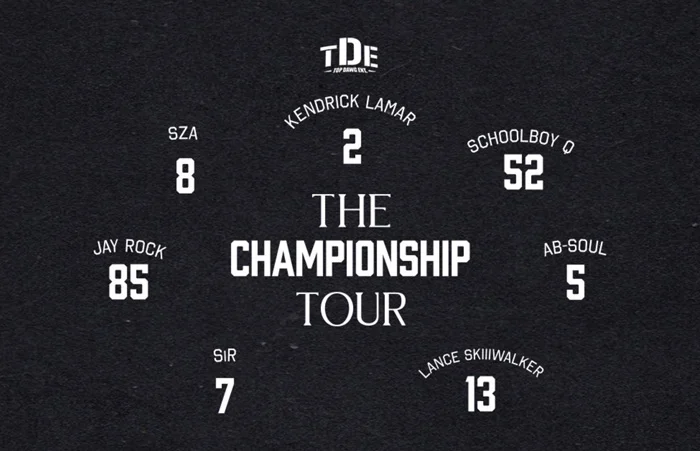 Kendrick Lamar and TDE Announce The Championship Tour