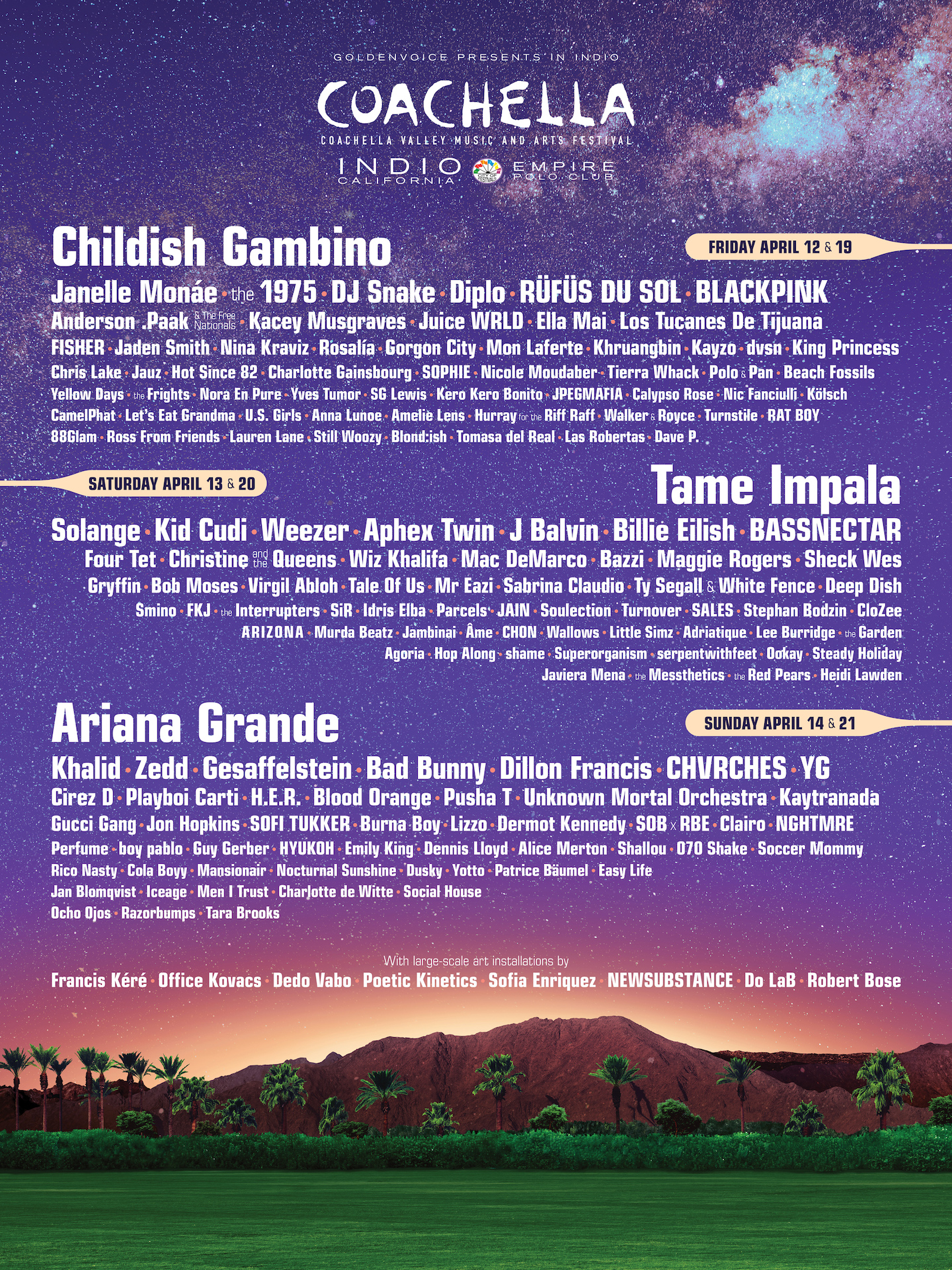 Coachella Lineup Announced