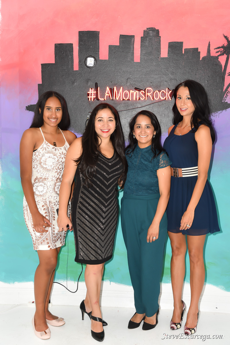 From L to R: Hailey Zolliman standing next mom Nancy Lozano-Stecyk; Nadia Hernandez and Karina Sergi.