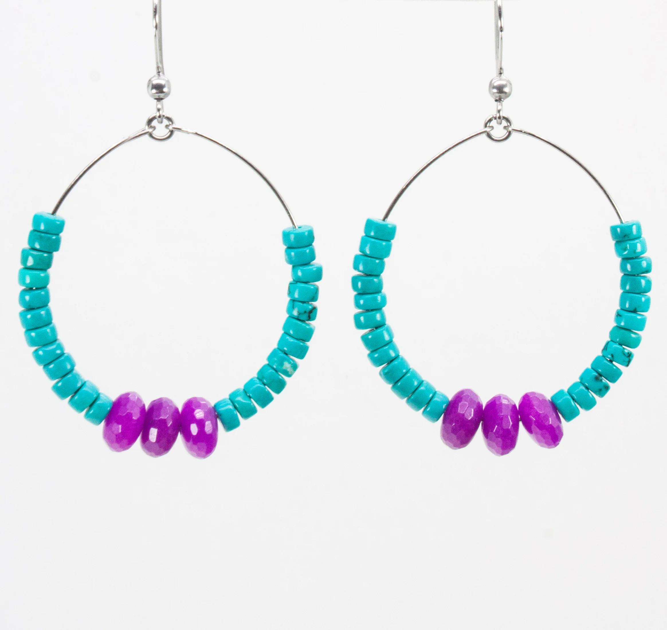 Turquoise Hoop