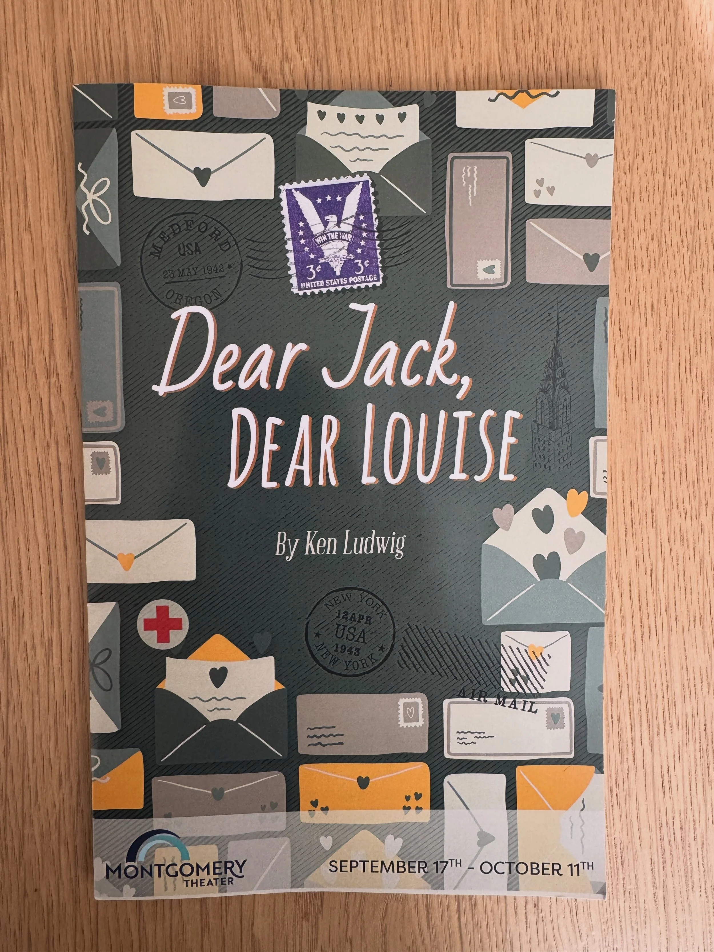 Loved being able to #audiodescribe the @montgomerytheater production of Dear Jack, Dear Louise! Such a great performance and delightful story 💌📬🍎

Image: Dear Jack, Dear Louise program