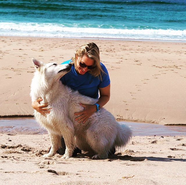 @Beach in Scotland with the most beautiful dog🥰 #luckyme