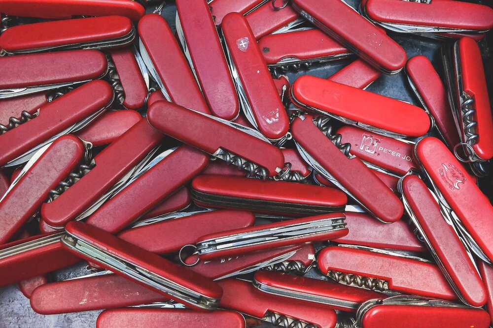 Intelligence - like a pocket knife. Blades and tools of various sharpness and utility. Good, not perfect. Photo by Paul Felberbauer on Unsplash